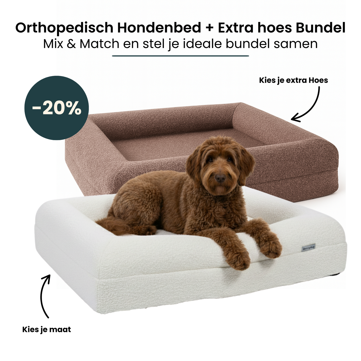Hondenkussen Orthopedisch + Extra Hoes Bundel