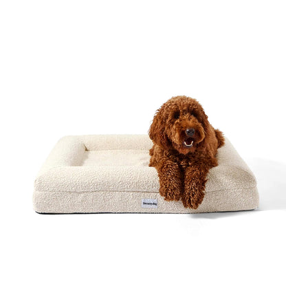 Orthopedic Dog Cushion - White Bouclé