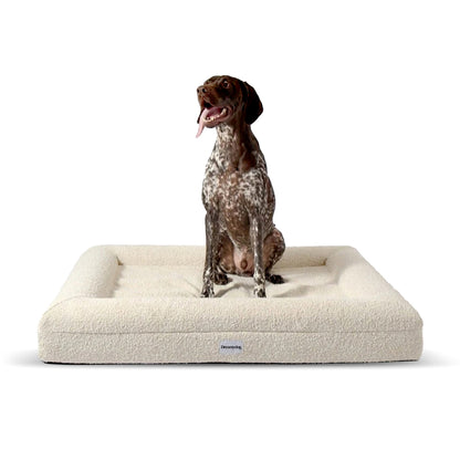 Orthopedic Dog Cushion - White Bouclé