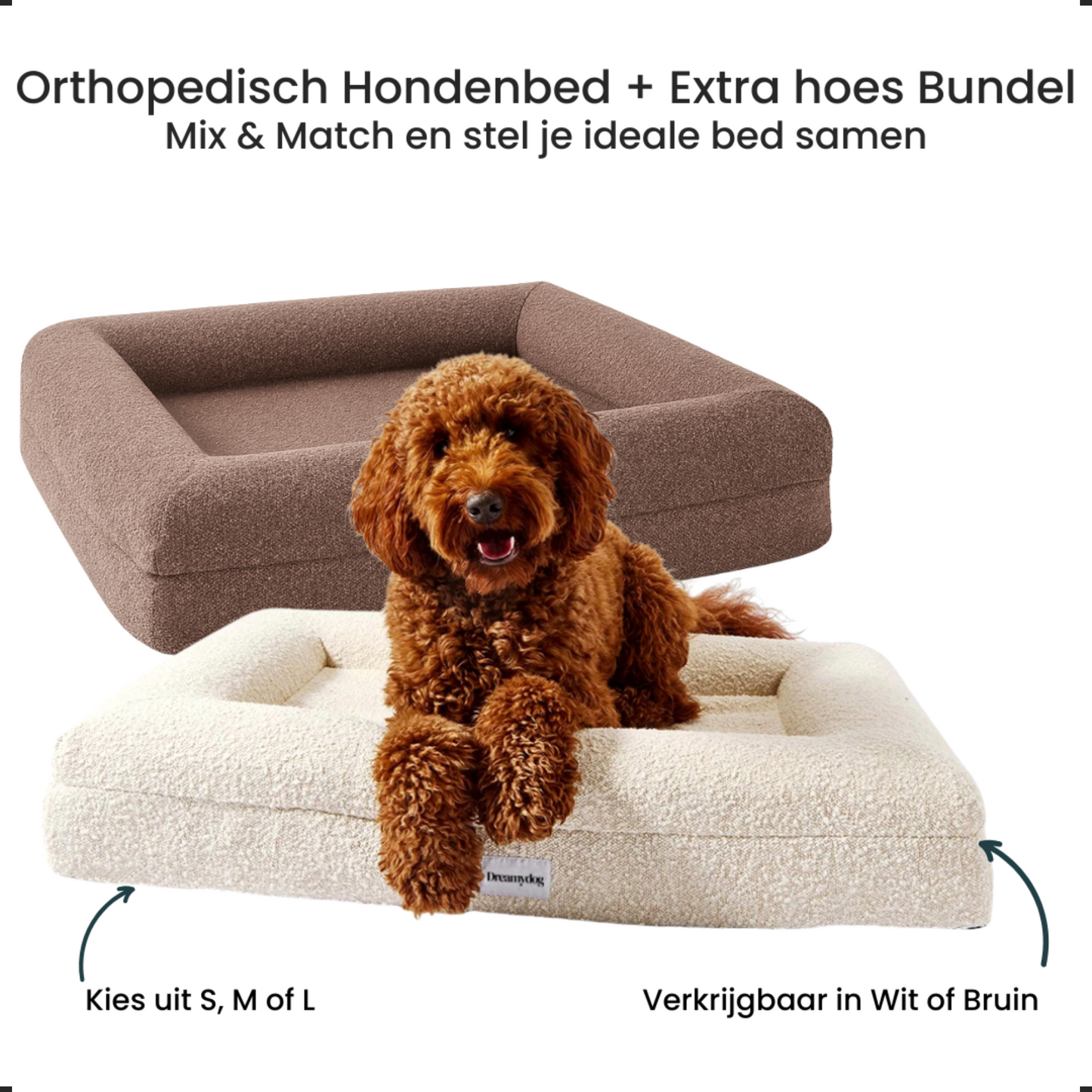 Hondenkussen Orthopedisch + Extra Hoes Bundel