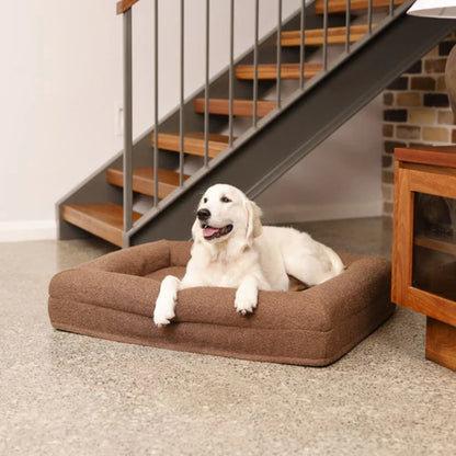 Orthopedic Dog Bed - Bouclé Choco Brown