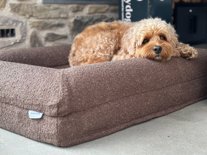 Orthopedic Dog Cushion - Bouclé Choco Brown
