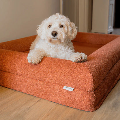 Orthopedisch hondenkussen - Bouclé Terracotta - Dreamydog - Hondenkussen